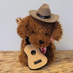 ❣️HP❣️ Greenbrier International plastic acoustic style guitar & hat for dog.